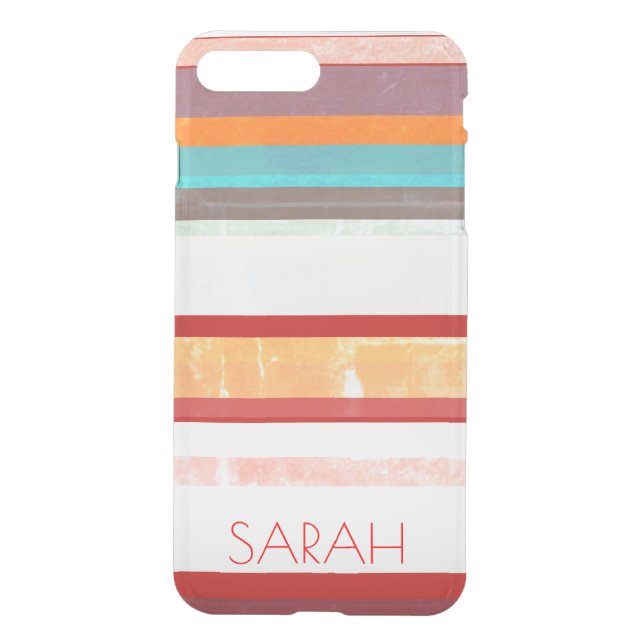 Personalized Stripes Uncommon iPhone Case (Back)