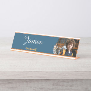 Personalized Student Desk Name Plate with Photo