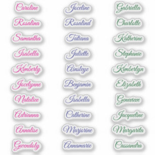 Personalized Student Name Script for School Sticker