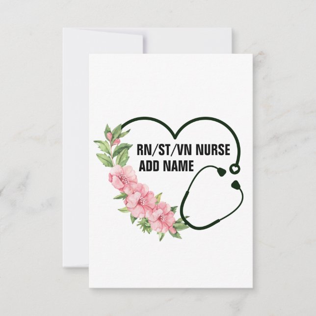 Personalized Student-Registered-Veteran Nurse Name (Front)