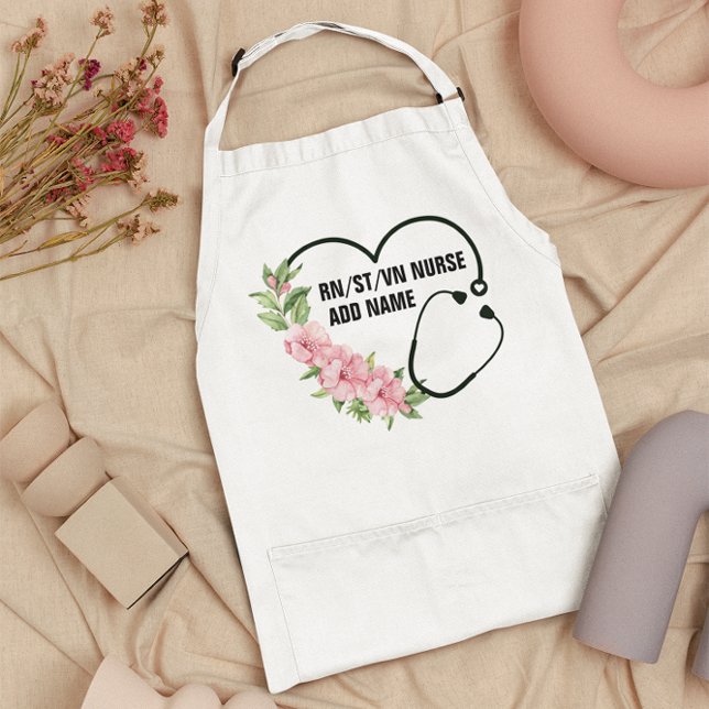 Personalized Student-Registered-Veteran Nurse Name Adult Apron (Creator Uploaded)