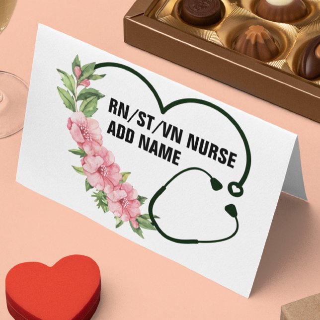 Personalized Student-Registered-Veteran Nurse Name Appointment Card (Creator Uploaded)