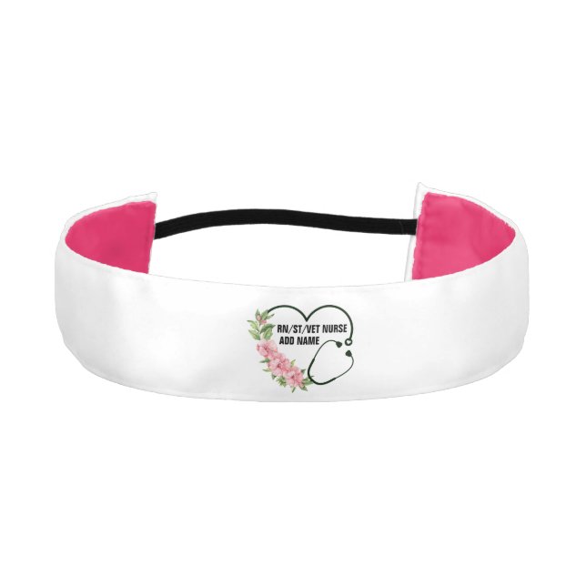 Personalized Student-Registered-Veteran Nurse Name Athletic Headband (Front)