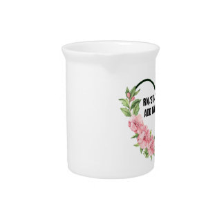 Personalized Student-Registered-Veteran Nurse Name Beverage Pitcher