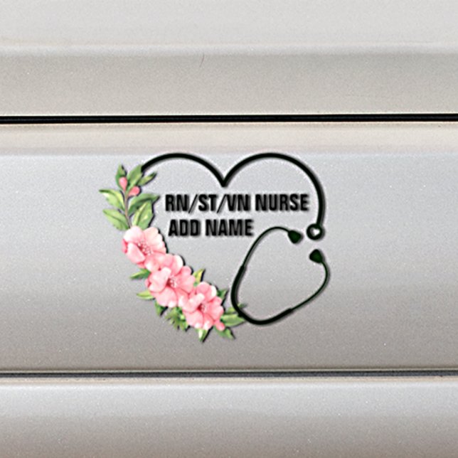 Personalized Student-Registered-Veteran Nurse Name Bumper Sticker (Creator Uploaded)