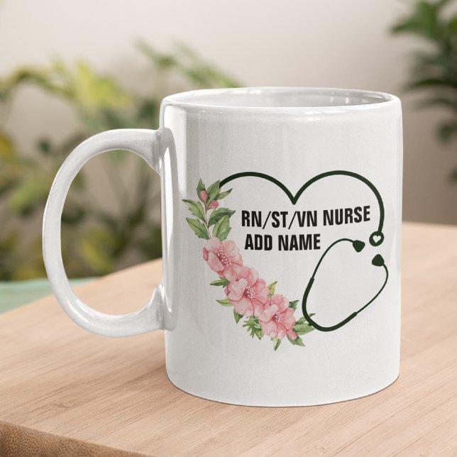 Personalized Student-Registered-Veteran Nurse Name Coffee Mug (Creator Uploaded)