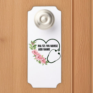 Personalized Student-Registered-Veteran Nurse Name Door Hanger