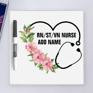 Personalized Student-Registered-Veteran Nurse Name Dry Erase Board