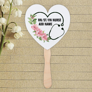 Personalized Student-Registered-Veteran Nurse Name Hand Fan