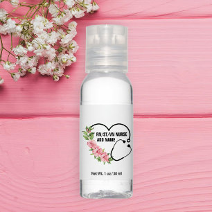 Personalized Student-Registered-Veteran Nurse Name Hand Sanitizer