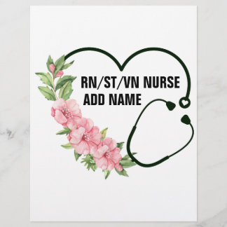 Personalized Student-Registered-Veteran Nurse Name Letterhead