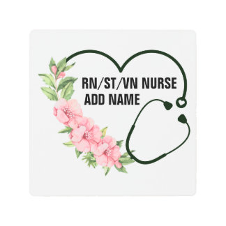 Personalized Student-Registered-Veteran Nurse Name Metal Print