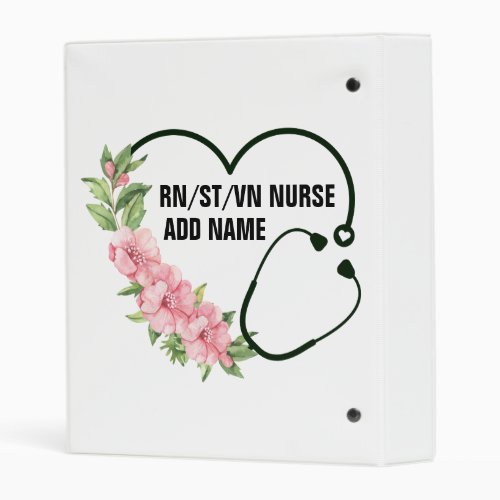 Personalized Student_Registered_Veteran Nurse Name Mini Binder