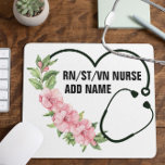 Personalized Student-Registered-Veteran Nurse Name Mouse Pad<br><div class="desc">Personalized Nurse Name Design For Registered,  Student,  Veteran Nurses.</div>