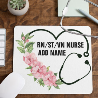 Personalized Student-Registered-Veteran Nurse Name Mouse Pad