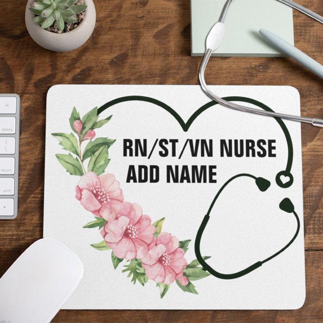 Personalized Student-Registered-Veteran Nurse Name Mouse Pad (Creator Uploaded)