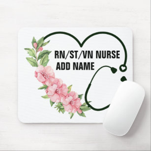 Personalized Student-Registered-Veteran Nurse Name Mouse Pad