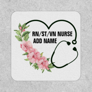 Personalized Student-Registered-Veteran Nurse Name Patch