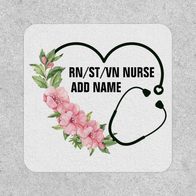 Personalized Student-Registered-Veteran Nurse Name Patch (Front)