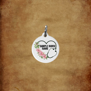 Personalized Student-Registered-Veteran Nurse Name Pet ID Tag