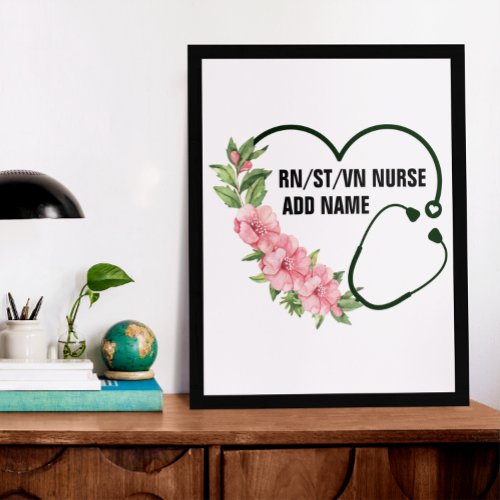 Personalized Student_Registered_Veteran Nurse Name Poster