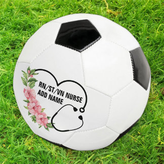 Personalized Student-Registered-Veteran Nurse Name Soccer Ball