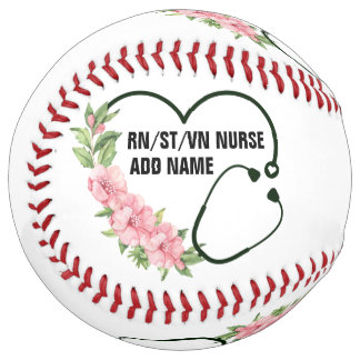 Personalized Student-Registered-Veteran Nurse Name Softball
