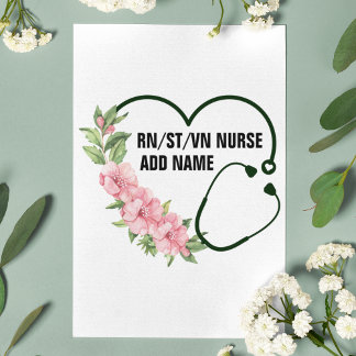 Personalized Student-Registered-Veteran Nurse Name Stationery