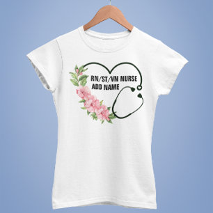 Personalized Student-Registered-Veteran Nurse Name T-Shirt