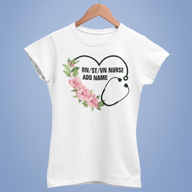Personalized Student-Registered-Veteran Nurse Name T-Shirt (Creator Uploaded)