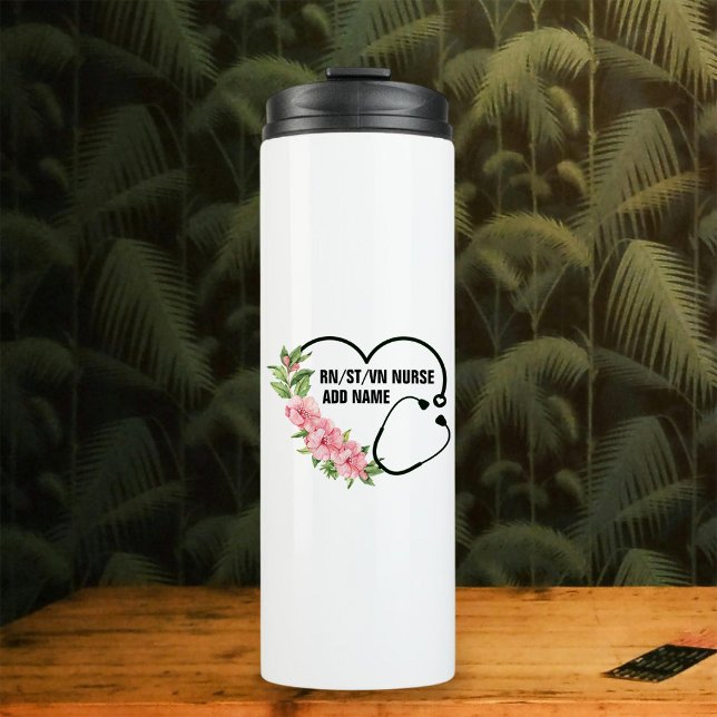 Personalized Student-Registered-Veteran Nurse Name Thermal Tumbler (Creator Uploaded)