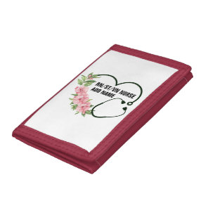 Personalized Student/Registered/Veteran Nurse Name Tri-fold Wallet