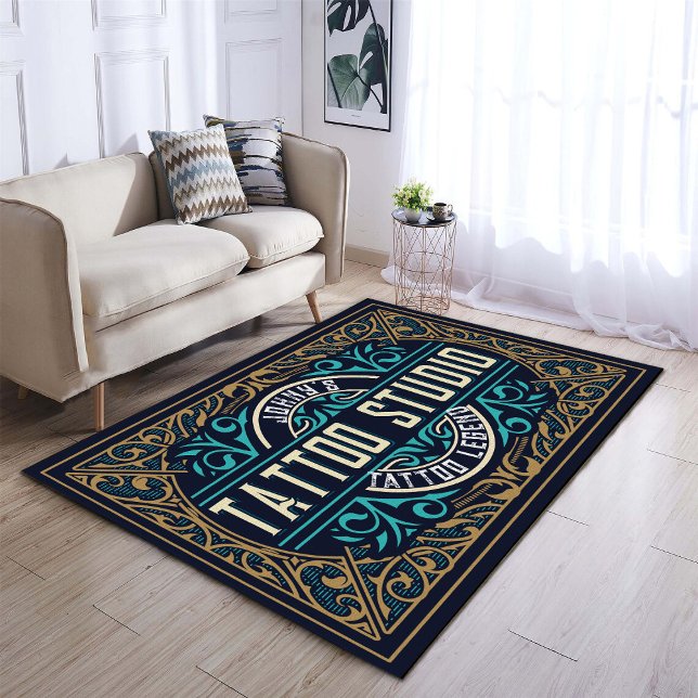 Personalized Studio Tattoo  Rug (tattoo rug)