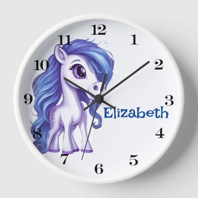 Personalized Stunning Unicorn Wall Clock (Front)