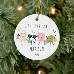 Personalized Style Obsessed Christmas Ornament