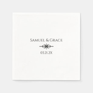 Personalized Stylish 60th Diamond Anniversary Napkins