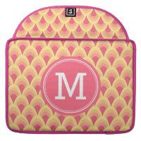 Personalized Stylish Blush Pink Geometric Monogram Sleeve For MacBooks
