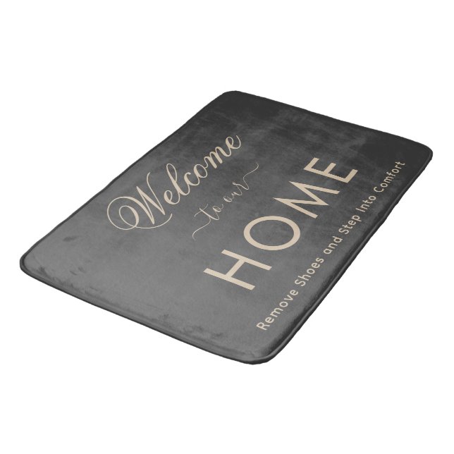 Personalized Stylish Custom Script Bath Mat (Angled)