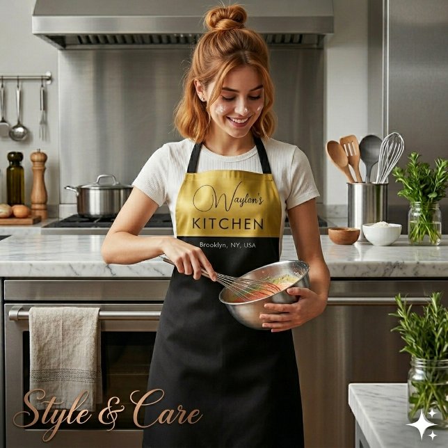 Personalized Stylish Custom Text Apron Kitchen Use (Personalized Stylish Custom Text Apron Kitchen Use)