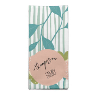 Personalized stylish design Adorable floral blue Cloth Napkin