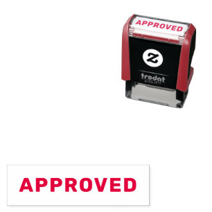 Personalized Stylish Light Blue Ink APPROVED Self-inking Stamp