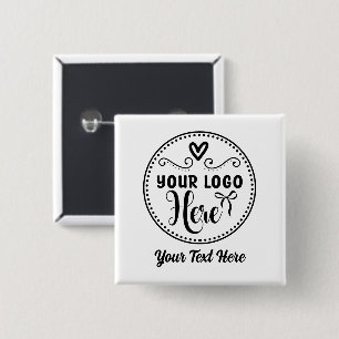 Personalized Stylish Logo Modern Custom Brand Button