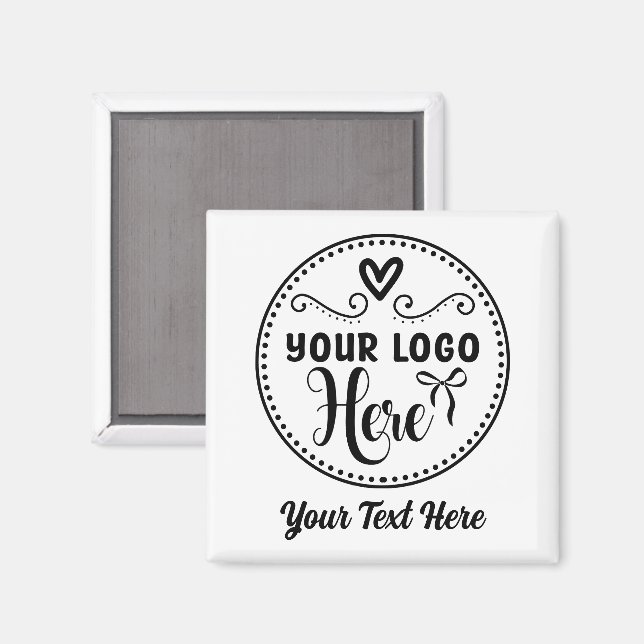 Personalized Stylish Logo Modern Custom Brand  Magnet (Front/Back)