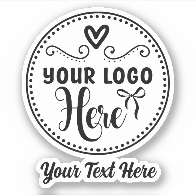 Personalized Stylish Logo Modern Custom Brand  Sticker (Front)