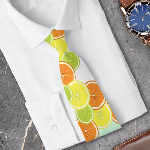 Personalized Stylish Modern Colorful Citrus Fruit Tie