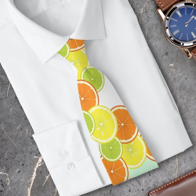 Personalized Stylish Modern Colorful Citrus Fruit Tie (Creator Uploaded)
