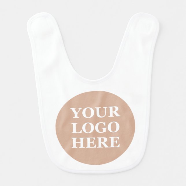 Personalized, stylish, modern & minimal baby bib (Front)