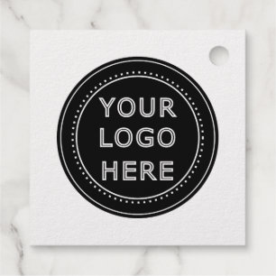 Personalized, stylish, modern & minimal foil favor tags