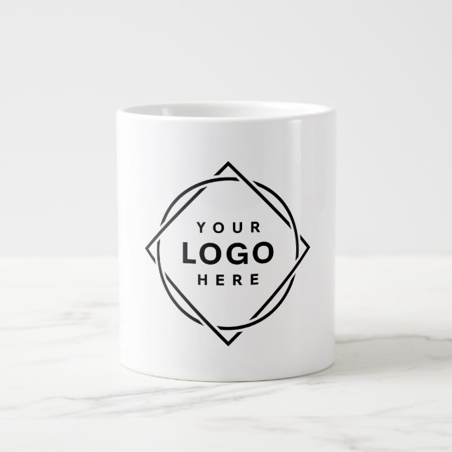 Personalized, stylish, modern & minimal giant coffee mug (Front)