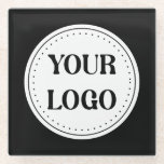 Personalized, stylish, modern & minimal glass coaster<br><div class="desc">This design is usable by all. The text,  colors,  logo,  and images may all be added,  changed,  or resized as needed. Many thanks.</div>